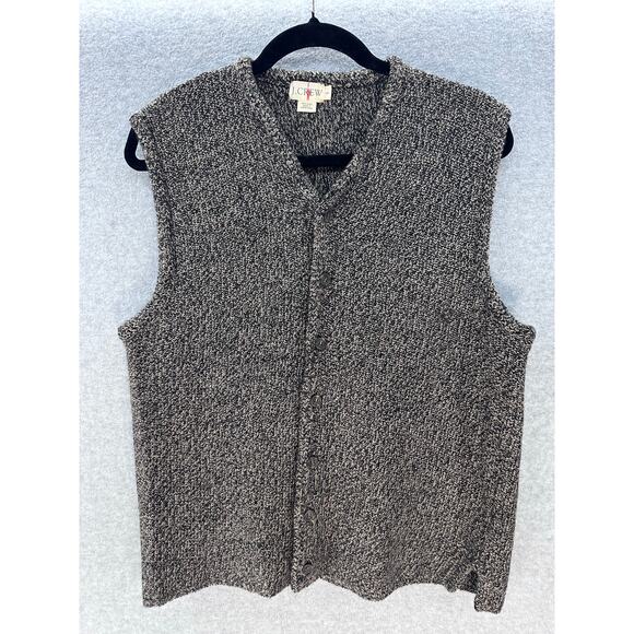 VTG J Crew Men's sz S 100% Wool Button Down Vest Comfort Classic Old Money 90s - Picture 1 of 8